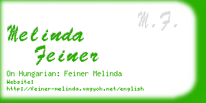 melinda feiner business card